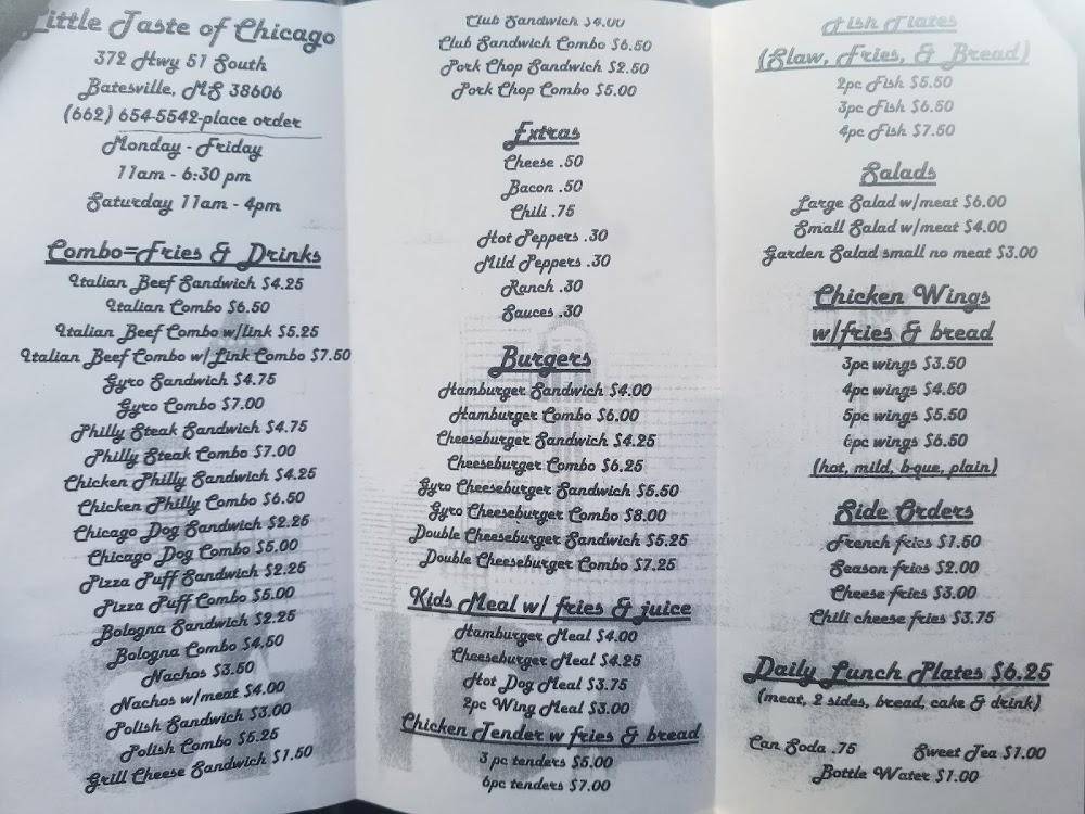 Little Taste Of Chicago Menu image 2